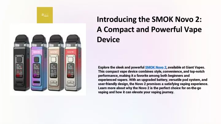 introducing the smok novo 2 a compact