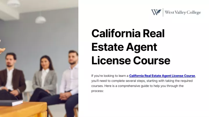 california real estate agent license course