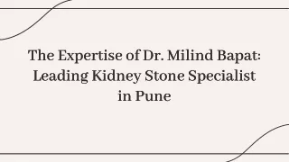 the expertise of dr milind bapat leading kidney