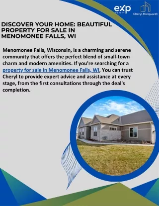 Discover Your Dream Property for Sale in Menomonee Falls, WI