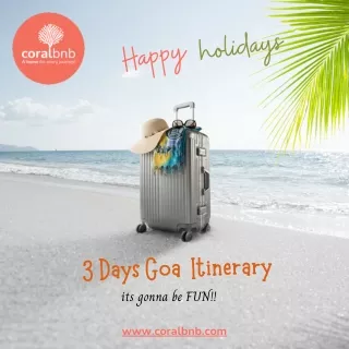 3 Days Goa  Itinerary