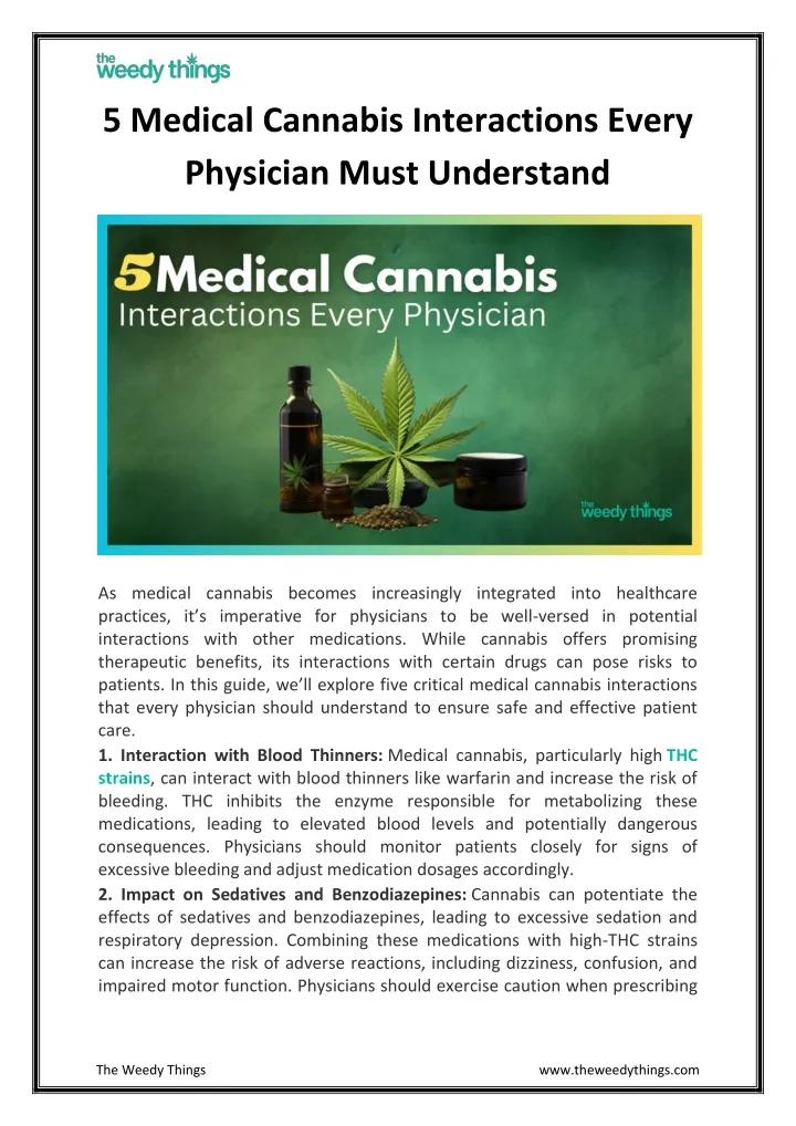 5 medical cannabis interactions every physician