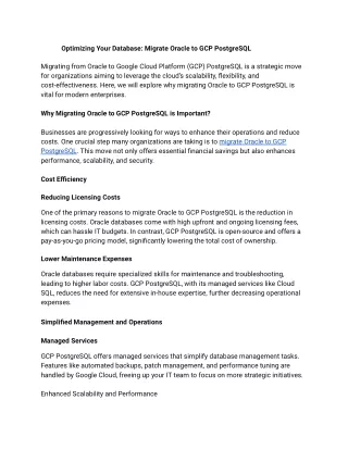 optimizing your database migrate oracle