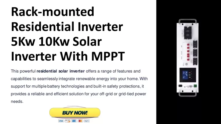 rack mounted residential inverter 5kw 10kw solar