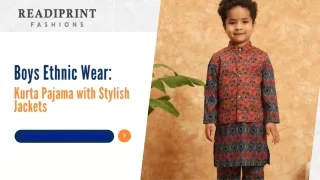 Boys Ethnic Wear Kurta Pajama with Stylish Jackets