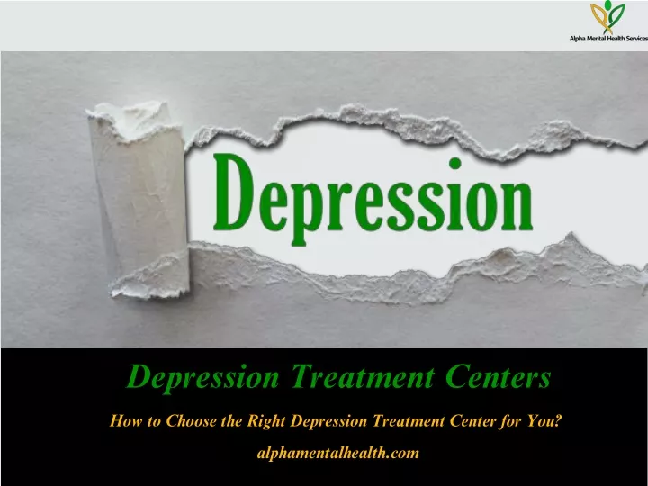 depression treatment centers