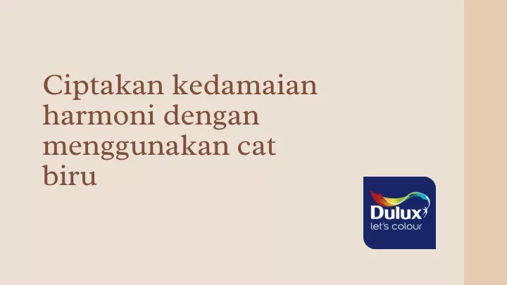 ciptakan kedamaian harmoni dengan menggunakan