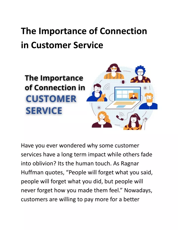 the importance of connection in customer service