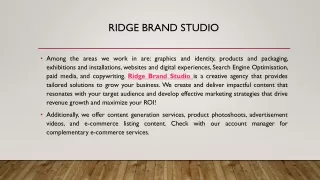 ridge brand studio
