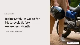 Riding Safely: A Guide for Motorcycle Safety Awareness Month