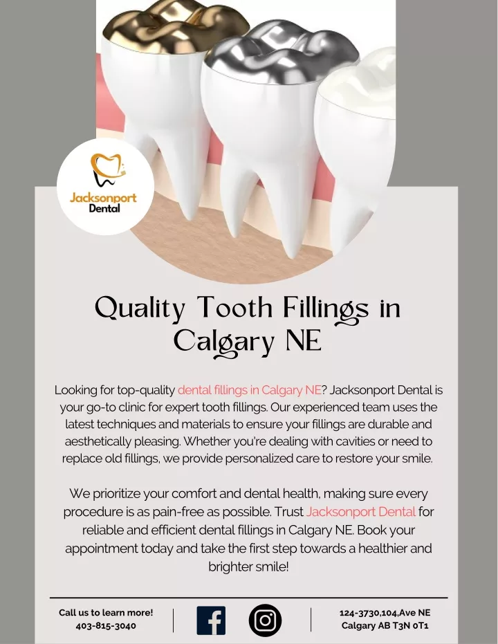 quality tooth fillings in calgary ne