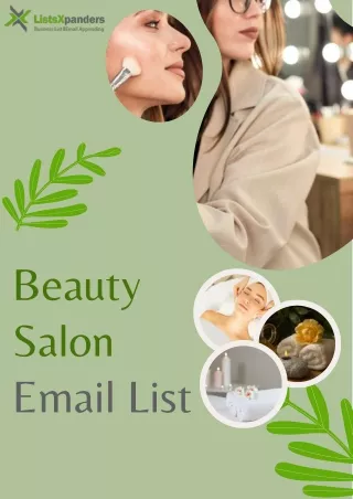 Beauty Salon Email List - PDF