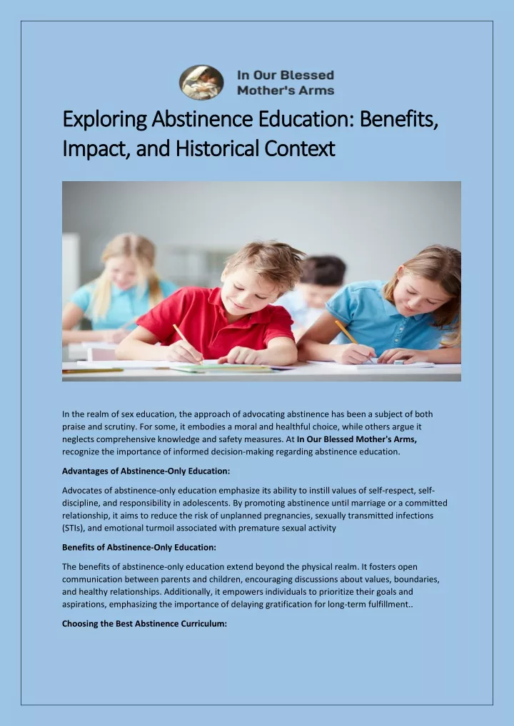 exploring absti exploring abstinence education