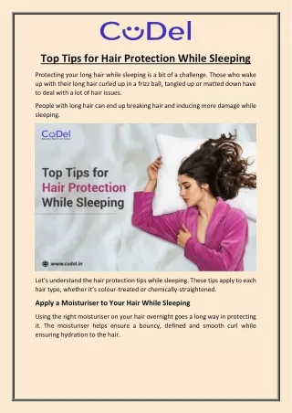Top Tips for Hair Protection While Sleeping