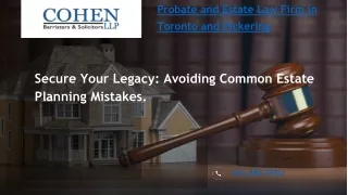 Secure Your Legacy - Avoiding Common Estate Planning Mistakes