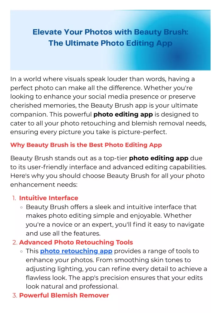 elevate your photos with beauty brush