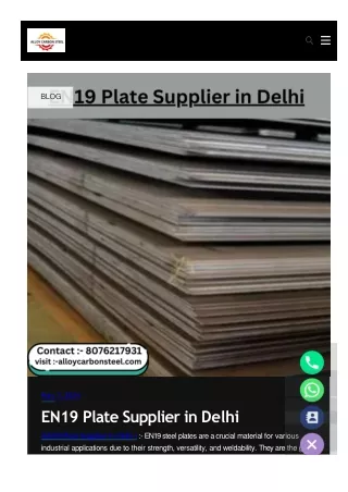 EN19 Plate Supplier In Delhi