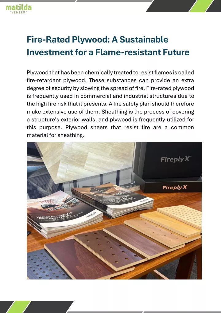 fire rated plywood a sustainable investment