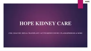 HOPE KIDNEY CARE - Nephrologist