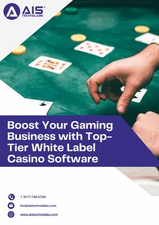 Boost Your Gaming Business with Top-Tier White Label Casino Software