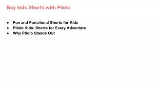 From Poolside to Playground: Versatile Kids' Shorts by Pilolo