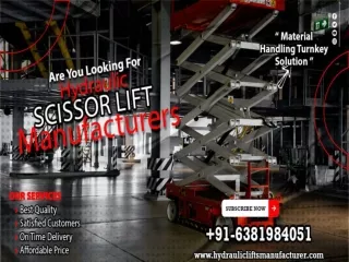 Scissor Lift  in Chennai  Bangalore Tada Sricity  Hyderabad Vijawada