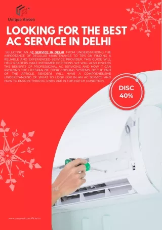 Looking for the Best AC Service in Delhi