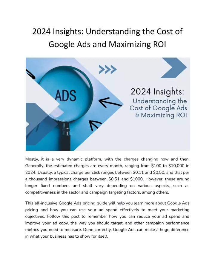 2024 insights understanding the cost of google