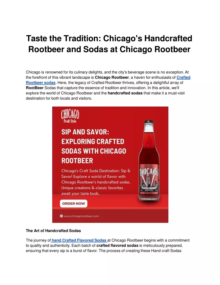 taste the tradition chicago s handcrafted rootbeer and sodas at chicago rootbeer