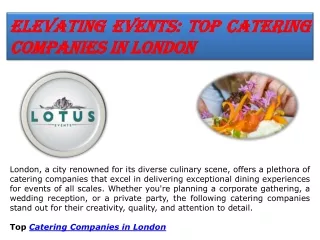 Catering Companies London