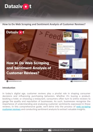 How to Do Web Scraping and Sentiment Analysis of Customer Reviews