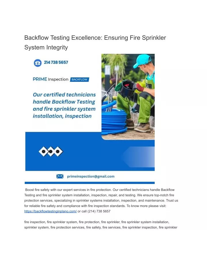 backflow testing excellence ensuring fire