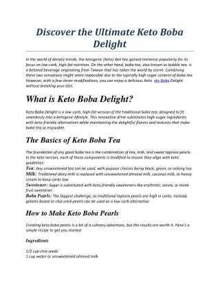 Discover the Ultimate Keto Boba Delight1