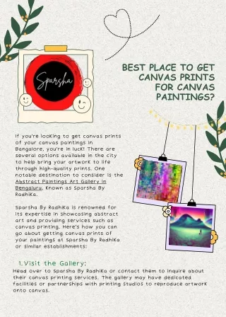 Best Place to Get Canvas Prints for Canvas Paintings