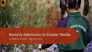 Nursery Admission in Greater Noida