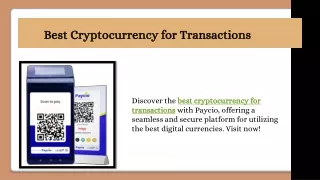 Best Cryptocurrency for Transactions