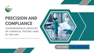 Comprehensive Services of Chemical Testing Lab in the UAE