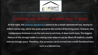 Crafting the Perfect Blanket Box A Guide