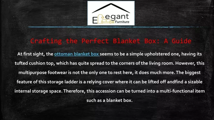 crafting the perfect blanket box a guide