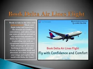 Delta Airline Ticket Booking Services