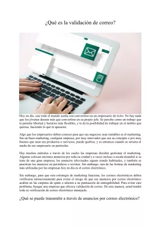 qu es la validaci n de correo