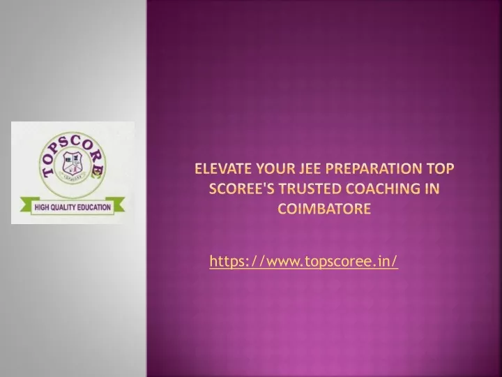 elevate your jee preparation top scoree s trusted coaching in coimbatore