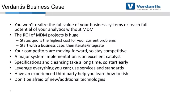 verdantis business case