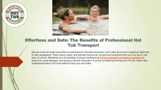 Best & Affordable Hot Tub Transport Services Spokane | Spasnw