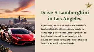 Drive A Lamborghini in Los Angeles | Ride Like A Star