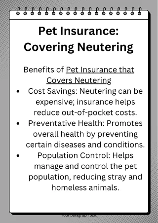 pet insurance covering neutering