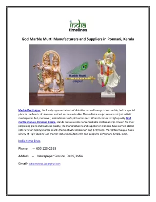 God Marble Murti Manufacturers and Suppliers in Ponnani, Kerala