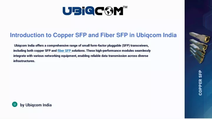 introduction to copper sfp and fiber