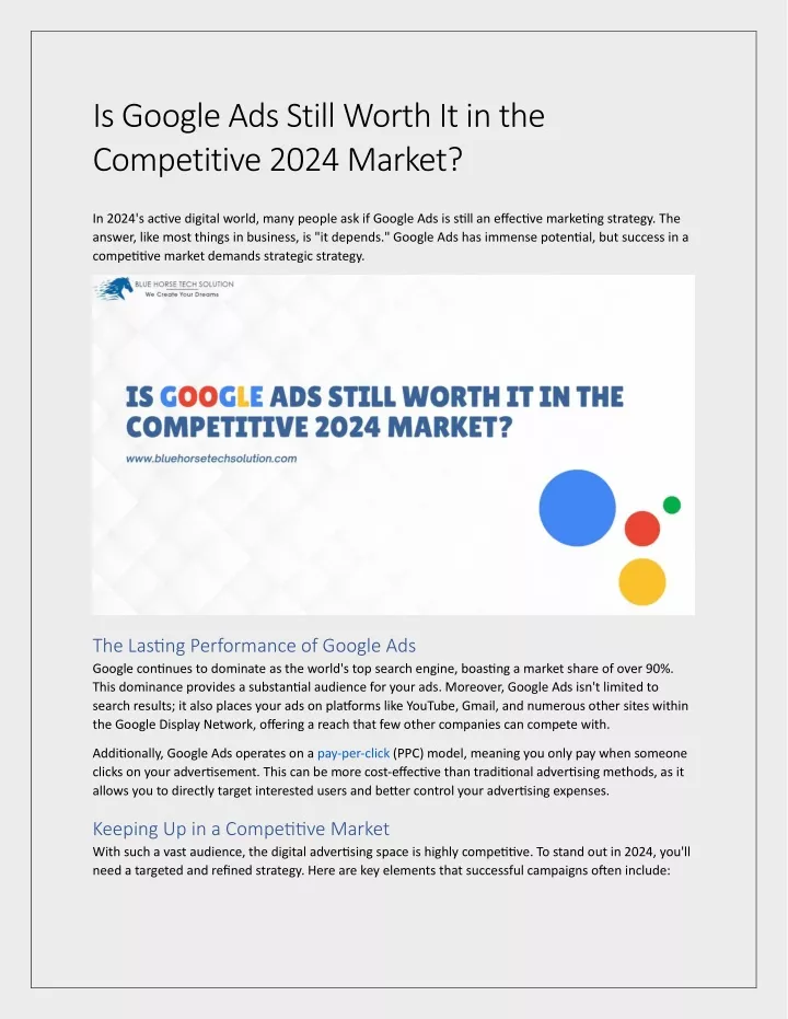 is google ads still worth it in the competitive