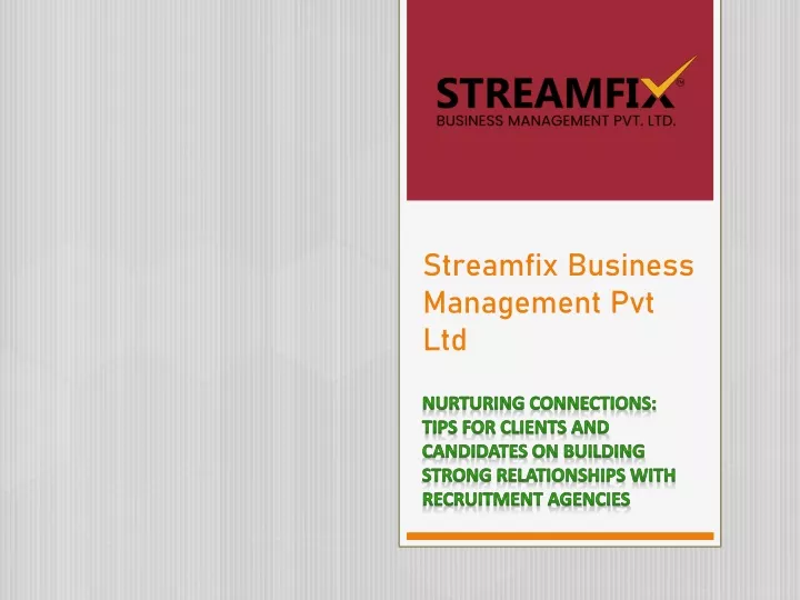 streamfix business management pvt ltd